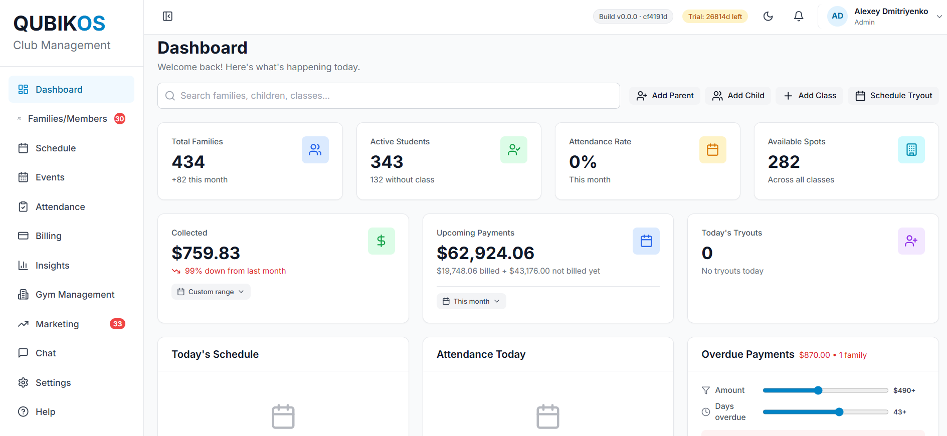 Qubik OS Dashboard